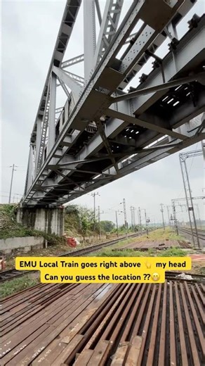 EMU Local Train goes right above 👆 my head Can you guess the location ??😁