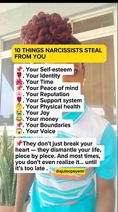 They didn’t just hurt you. They stole from you—silently, strategically. #NarcissisticAbuse #TakeYourPowerBack @highlight | Ajulo Opeyemi