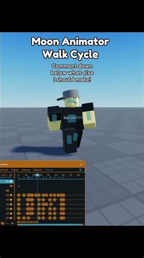 Moon Animator Walk Cycle! #roblox #memes #helpmemakethismakesense #butifyoucloseyoureyes #funny #ai
