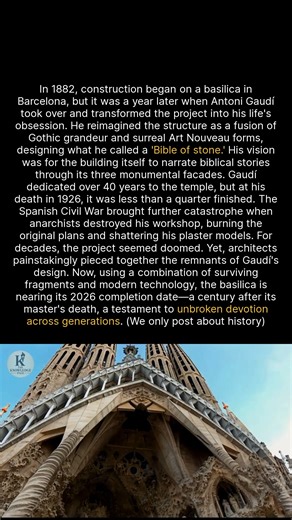 50K views · 477 reactions | It took over a century to build, surviving wars and destroyed plans. #history #arthistory #construction | Knowledge | Facebook