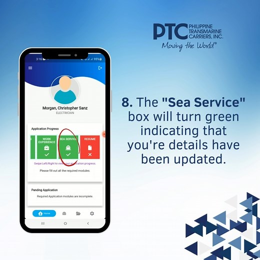 PTC Mobile App - how to fill in your work experience