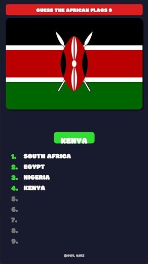 Can YOU Name All 9 African Flags? #shorts