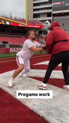 Arkansas Razorback Football on Instagram: "Getting warm"