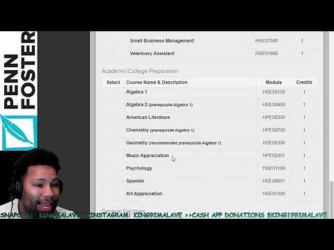 PENN FOSTER UPDATE CHOOSING MY ELECTIVES!