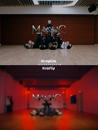 StrayKids and KickFlip MANIAC dance practice video