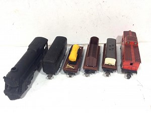 MARX Tin Toy Train Set Steam Engine With 4 Freight Cars 0 Scale - Etsy
