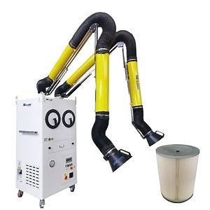 [Hot Item] Sistema de extracción de humo de soldadura con doble brazo, colector de polvo, extractor de humo de soldadura