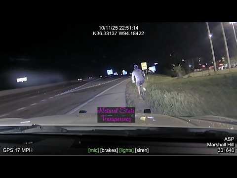 Bicycle TS/DWI Interstate 49 Rogers Benton Co Arkansas State Police Troop L, Traffic Series Ep. 1838