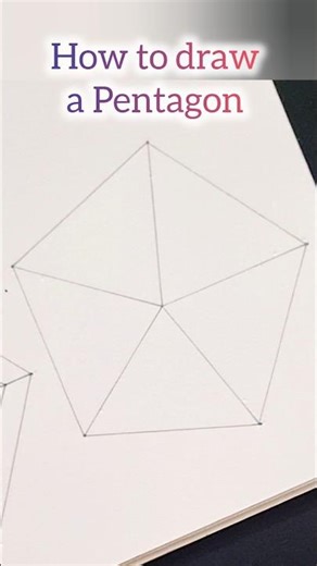 How to easily draw a pentagon #pentogon #drawing #geometry #shapes #howto #shorts #youtubeshorts