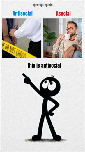 Antisocial vs Asocial 🧠 What's the Difference?#shorts #difference
