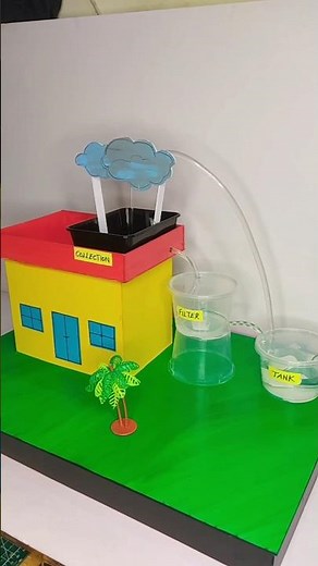 Rain water harvesting working model | Science project working model #schoolproject #science #shorts