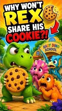 Why Won’t Rex Share His Cookie? 🍪🦖 | Sharing Is Caring | Dinosaur Cartoon for Kids