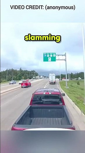 Driver Brake Checks Truck & Gets Instant Karma