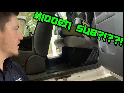 Installing a SUBWOOFER in a extended cab Silverado!!!!