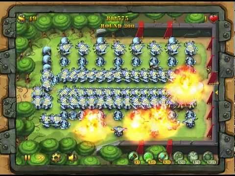 Fieldrunners strategy : Defeat at level 300