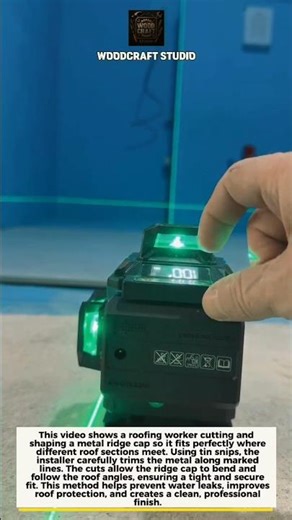 Perfect Metal Ridge Cap Cutting Trick #roofing #metalroof #construction