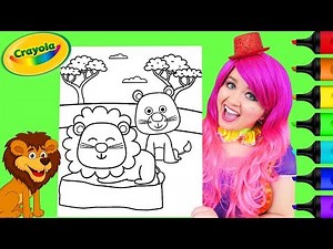 Coloring Cute Lions Crayola Coloring Page Prismacolor Markers | KiMMi THE CLOWN
