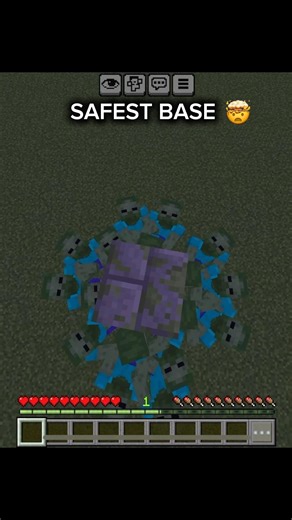 Minecraft Safest Base Ever? Zombies Can’t Get In! 😱 #minecraftshorts