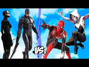 Spider-Man & Spider-Gwen vs Venom & She-Venom - Spider-man No Way Home vs Venom 2