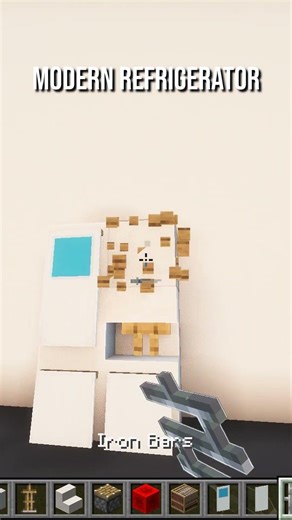 Modern Refrigerator in Minecraft! #minecraft #minecraftguide #minecraftshorts #minecraftbuilding