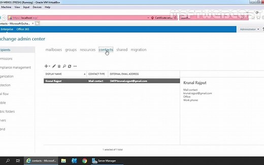 Exchange Server 2019 创建邮箱用户