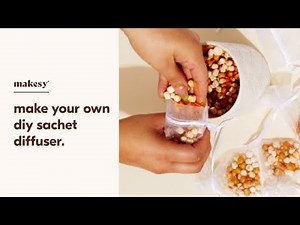 how to make your own DIY ceramic bead car scent diffuser sachet 🌼