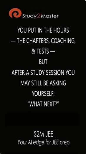 JEE Sprint 13: Track progress week by week | Study2Master