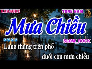 Karaoke Mưa Chiều Tone Nam | Nhạc Sống Bolero | Beat Chuẩn Dễ Hát | Có Lời HD