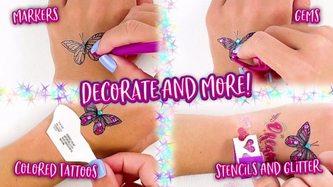 Be Inspired by Cra-Z-Art Glitter Tattoo Artist Set, Best for Tweens, Teens, and Adults Ages 8 and up
