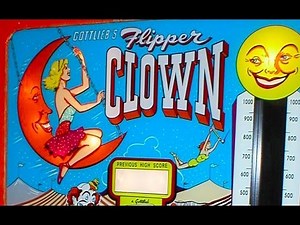 1962 Gottlieb FLIPPER CLOWN Pinball Machine In Action