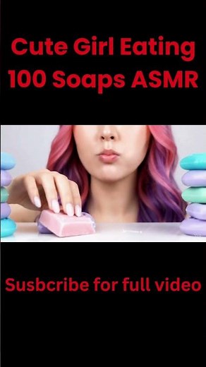 Girl Eating 100 Soap ASMR | Satisfying Crunchy Sounds & Relaxing Mukbang Part 2 #asmr #rainbowsoap