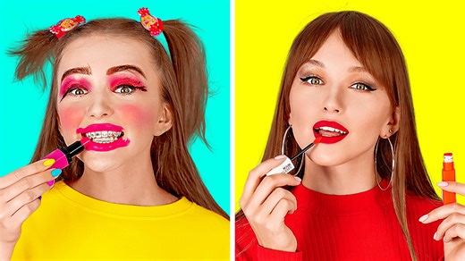 Ultimate Girly Life Hacks || Hilarious Couple Scenarios! Beauty Insights and Hair Tips by 123 GO! | 123 GO