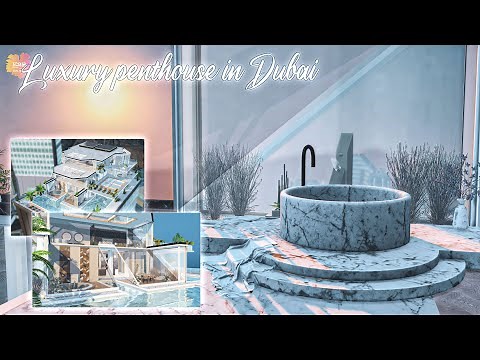 LUXURY PENTHOUSE IN DUBAI (4bed + 5bath) | Sims 4 CC Speed Build | DOWNLOAD LINK (TRAY+CC+DL LINKS)