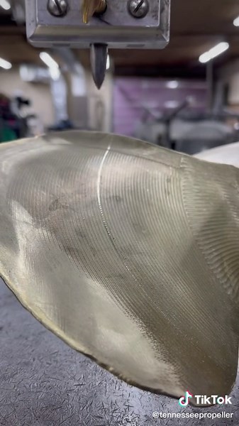 Striking Lines for Blade Shaping. #ASMR #worksounds #propeller #boating #boat #boatlife #wakesurf #wakeboard