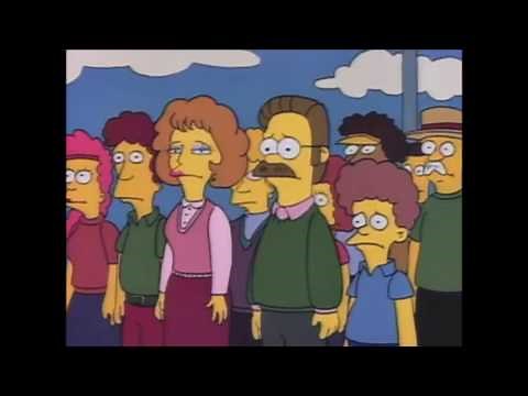 Homer And Ned Bet On Mini Golf - The Simpsons