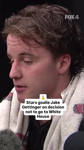 Dallas Stars goalie Jake Oettinger shares why he did not go to the White House on Tuesday with some of the other Olympic champs. #usa🇺🇸 #hockey #olympics | FOX 4 News