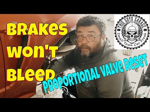 brakes wont bleed proportional valve reset this guy's garage