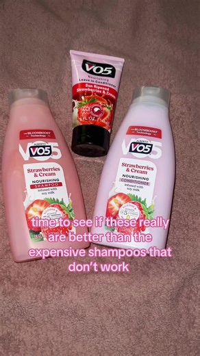 I’ll smell good atleast 🍓🍓 #fyp #dollartree #shampoo #shampooandconditioner #vo5