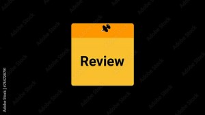 Review Sticky note Animation with transparent background