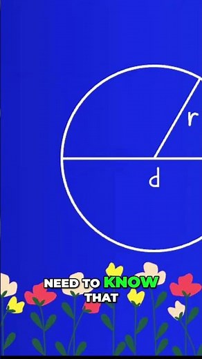 Circle Basics: Radius vs Diameter - Quick Math Lesson! #shorts
