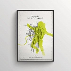 Astronaut Print, Space Poster, Kid's Room Decor, Printable Digital Download, Space Suit, Wall Art, Patent Print - Etsy