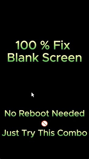 Fix Blank screen issue on pc or laptop in any windows 100% Fix #shorts #fix #windows