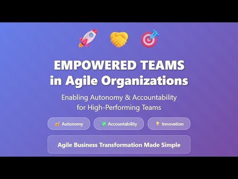 Empowered Teams Explained: Autonomy & Accountability in Agile Organizations