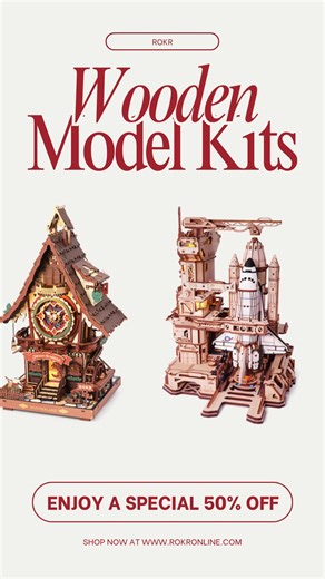 6.2K views | ROKR Wooden Model Kits. Up to 50% OFF. | ROKR | Facebook