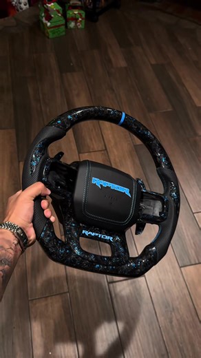 Thoughts on this fully customized Forged Carbon Raptor Steering Wheel? #f150 #fordraptor #f250 #f350 #f350powerstroke