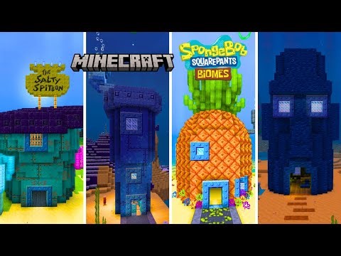 Minecraft x Spongebob Biomes - All Structures | Minecraft Bedrock