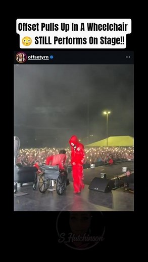 Offset Pulls Up In A Wheelchair 😳 STILL Performs On Stage!!
