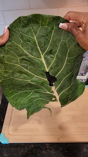 Cutting, and Cleaning Collard Greens for Thanksgiving 🤗🥰