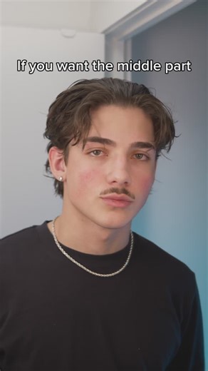 Elijah Forcier on Instagram: "Do this for a middle part haircut . . . . . #haircut #hairstyles #hairtrends #hairtutorial #barber #barberlove #menstyle #mensgrooming"