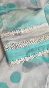 6.8K views · 100 reactions | Lawn dress design idea with lace. Light...